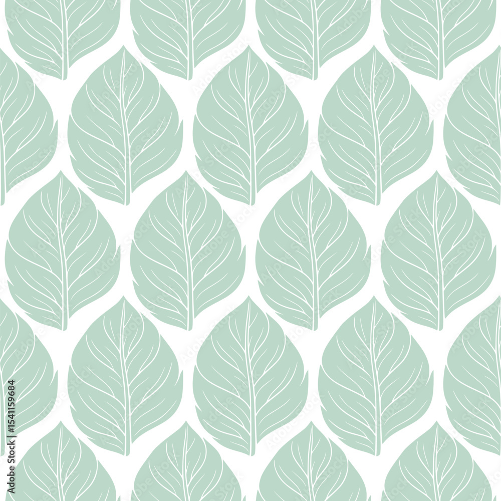 Floral leaves seamless vector pattern Floral leaves seamless vector pattern