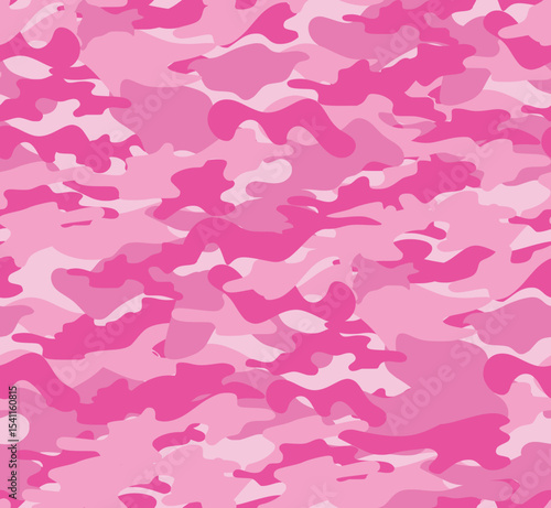 Seamless Army Pink Camouflage Pattern