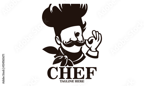 Illustration funny pizza chef shows you how delicious pizza vector design. pizza chef logo and pizza chef vector illustration
