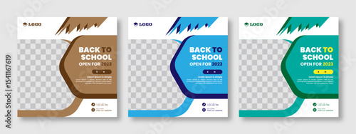 Back to School Modern Editable social media poster. New Admission advertising post minimalistic design. minimalistic advertising poster. elegant promotional banner. 