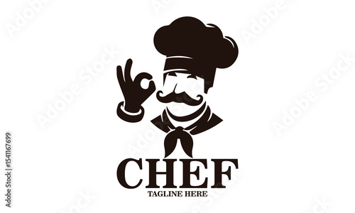 Illustration funny pizza chef shows you how delicious pizza vector design. pizza chef logo and pizza chef vector illustration