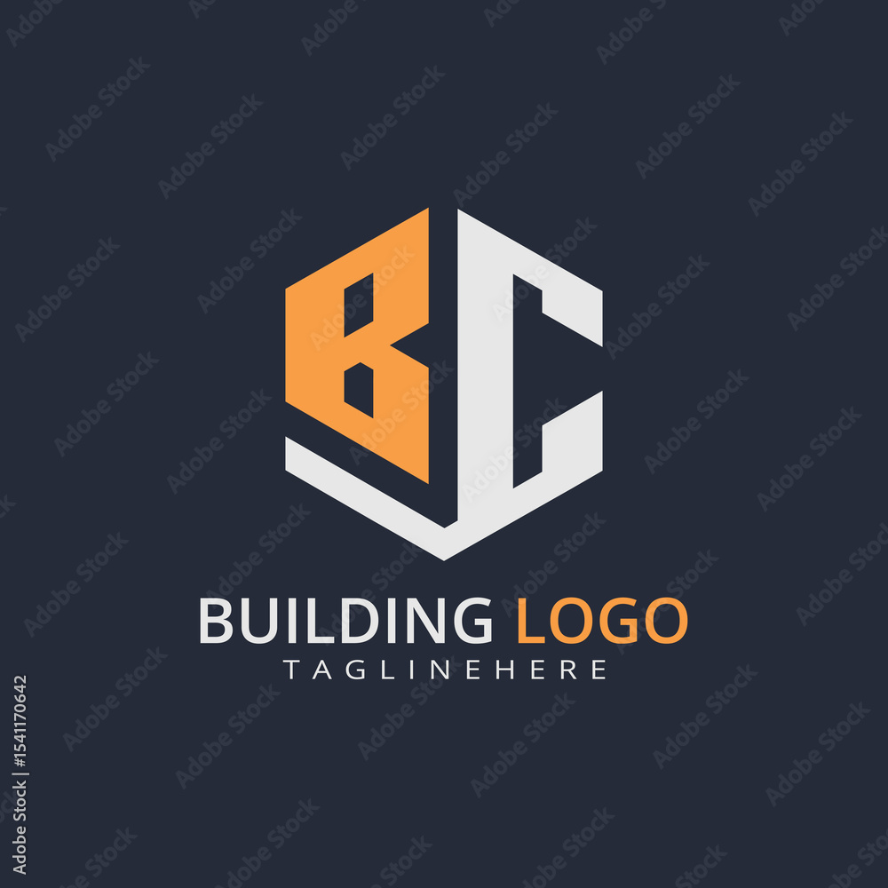 Fototapeta premium Modern Building Letter Logo Design – Real Estate Monogram Branding 