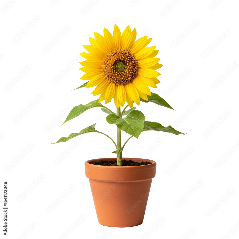 Obraz premium sunflower in a pot