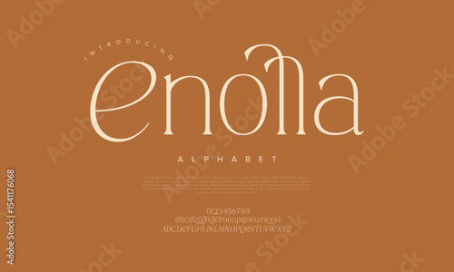 Soft and graceful serif font with feminine strokes and tall structure, ideal for logos and upscale branding