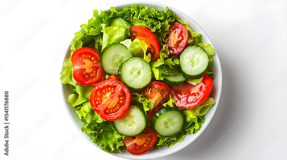 Fresh Salad Bowl Isolated on White Background Fresh Salad Bowl Isolated on White Background