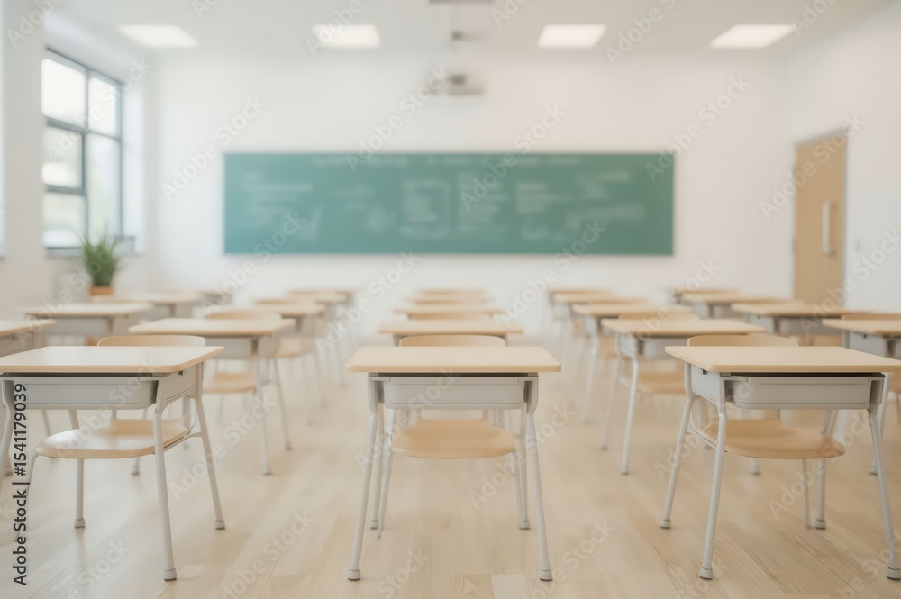 Fototapeta premium Soft Pastel Schoolroom for Copy Space
