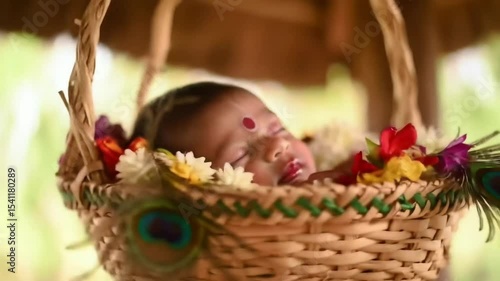 Little krishna in janmastami 