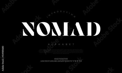 Bold stencil-inspired display font with clean cuts and strong presence. Great for headlines, ads, and branding