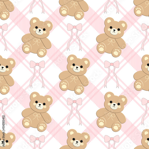 seamless background with teddy bears