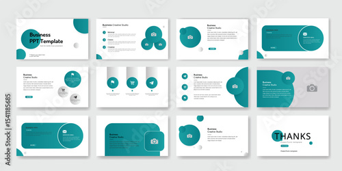 PowerPoint, template, presentation, business, modern, design, clean, teal, white, slides, deck, abstract, infographic, professional, minimal, stylish, branding, marketing, corporate, template design, 