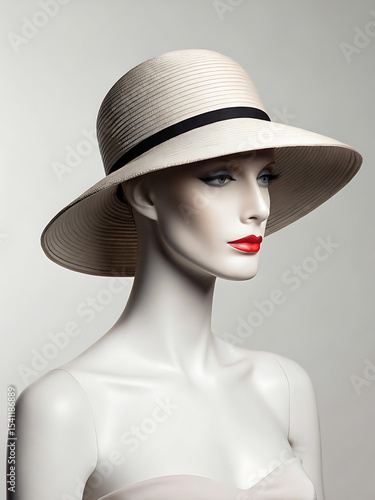 Wallpaper Mural Elegant Wide-Brimmed Hat Fashion Photography Torontodigital.ca
