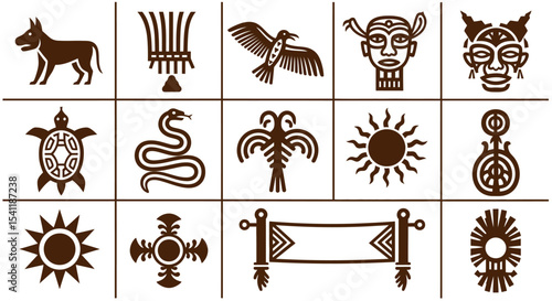 Collection of Stylized Indigenous American Symbols