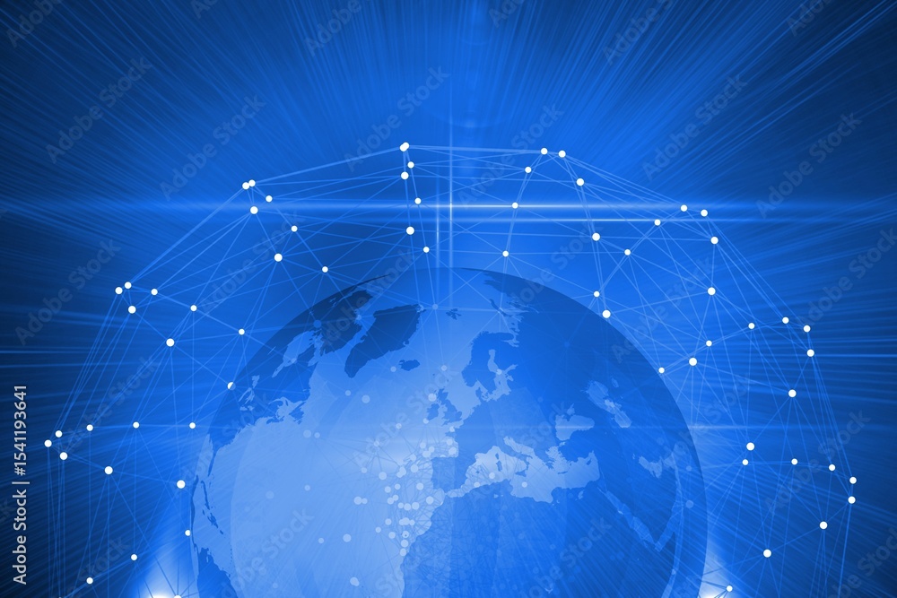 Fototapeta premium Digitally generated futuristic shiny globe