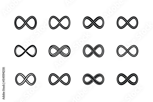 Infinity Symbol Icon Set