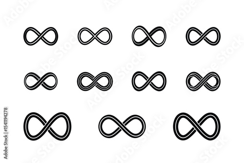 Infinity Symbol Icon Set