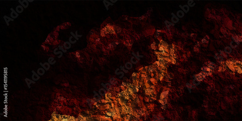 Lava Flows on active volcano aerial view