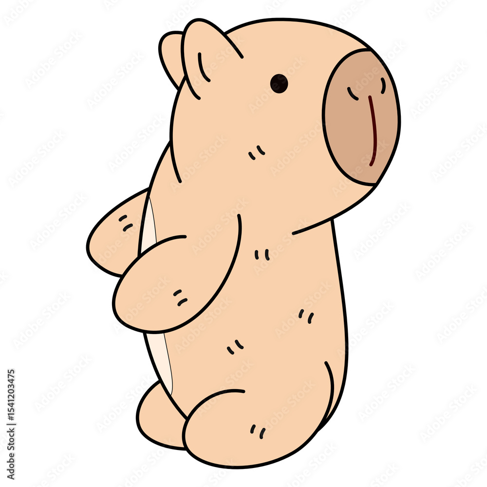 Obraz premium cute capybara, capybara clipart, kawaii capybara, funny capybara, baby capybara, adorable capybara, capybara art, cartoon capybara, cute animal clipart,