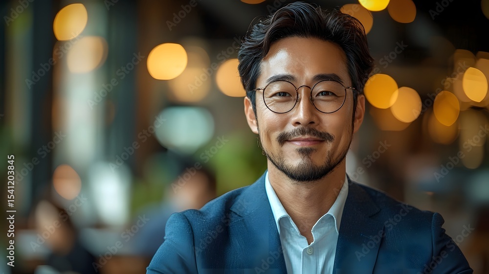 A confident Korean business executive presenting an innovative idea long title A poised and determined Korean business strategist confidently A confident Korean business executive presenting an innovative idea long title A poised and determined Korean business strategist confidently