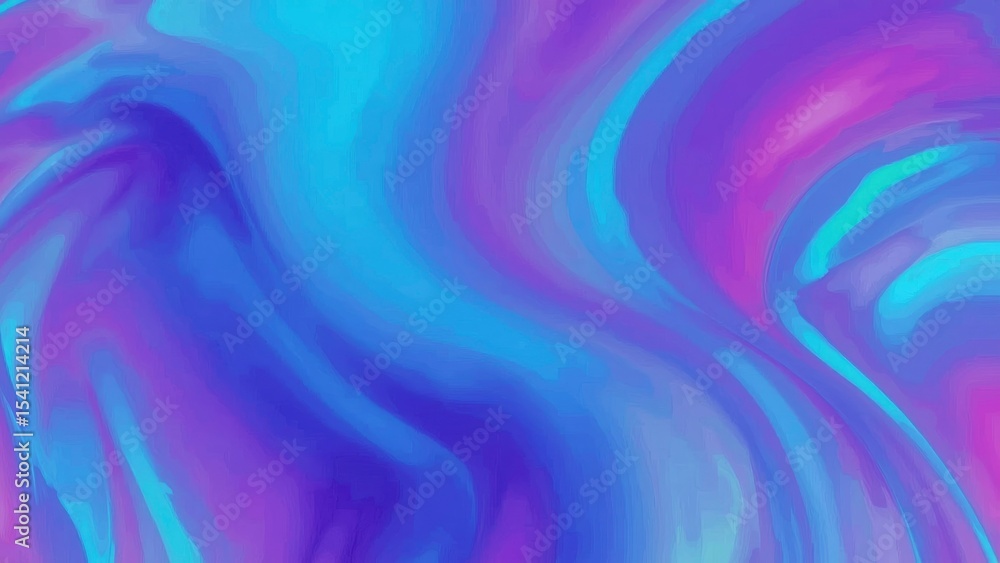 Obraz premium Abstract Swirling Neon Blue and Purple Watercolor Texture Background