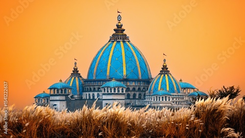 Foto ISKCON Hindu temple in Mayapur, West Bengal India