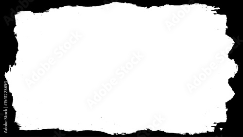 Abstract Decorative Black & White Photo Frame. Type Text Inside, Clipping Mask