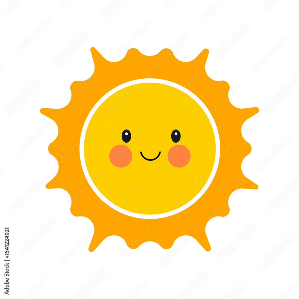 Obraz premium Smiling Sun Illustration
