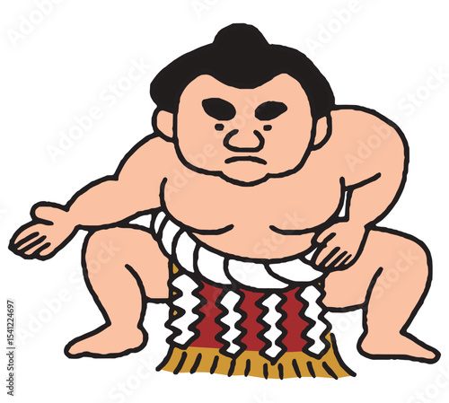 力士の手描きイラスト