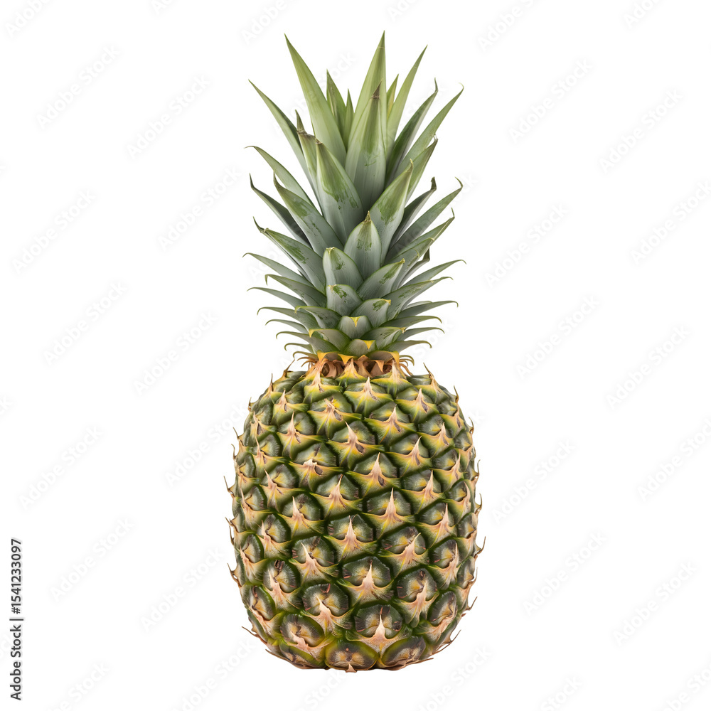 Single ripe pineapple isolated on black background Single ripe pineapple isolated on black background