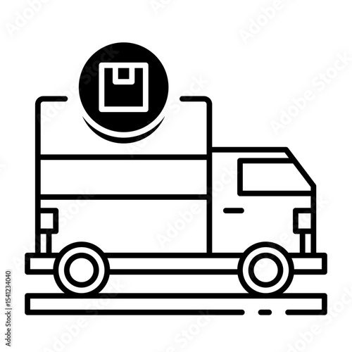 This Truck icon is suitable for Transportation, Travel and Tourism, etc