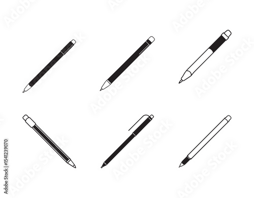  smart pen for digital note taking icon silhouette vector illustration