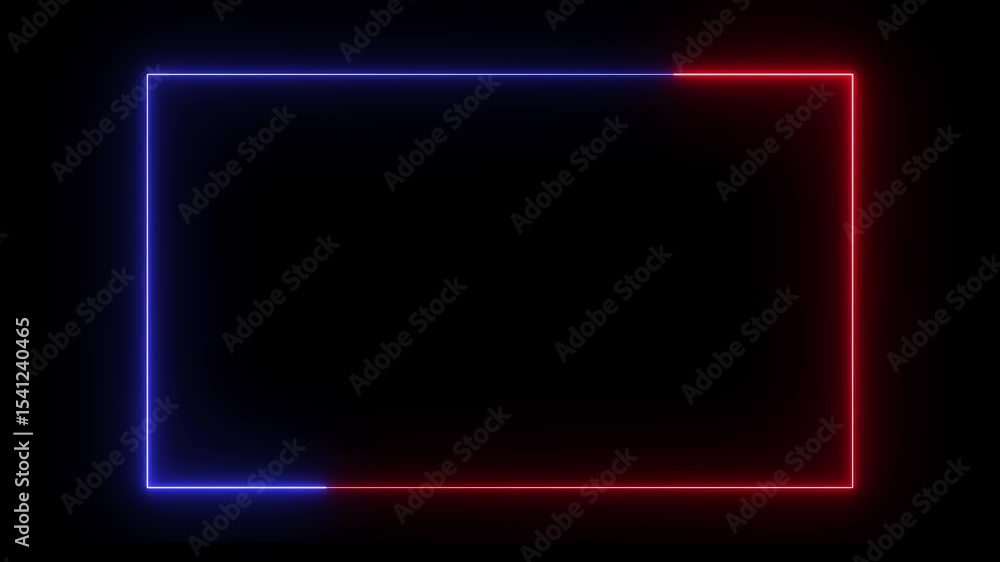 square rectangle picture frame icon animation glowing neon red and blue color border frame display neon box movement screen round shape rotation footage retro line banner on black background square rectangle picture frame icon animation glowing neon red and blue color border frame display neon box movement screen round shape rotation footage retro line banner on black background