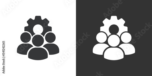 Employee development icon. Solid glyph series icon