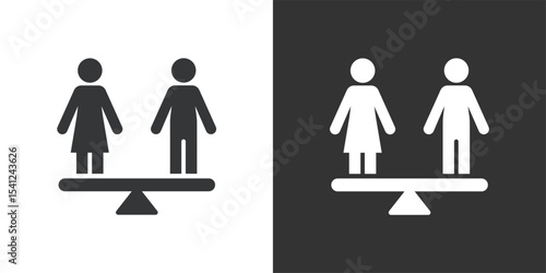 Equality icon. Solid glyph series icon