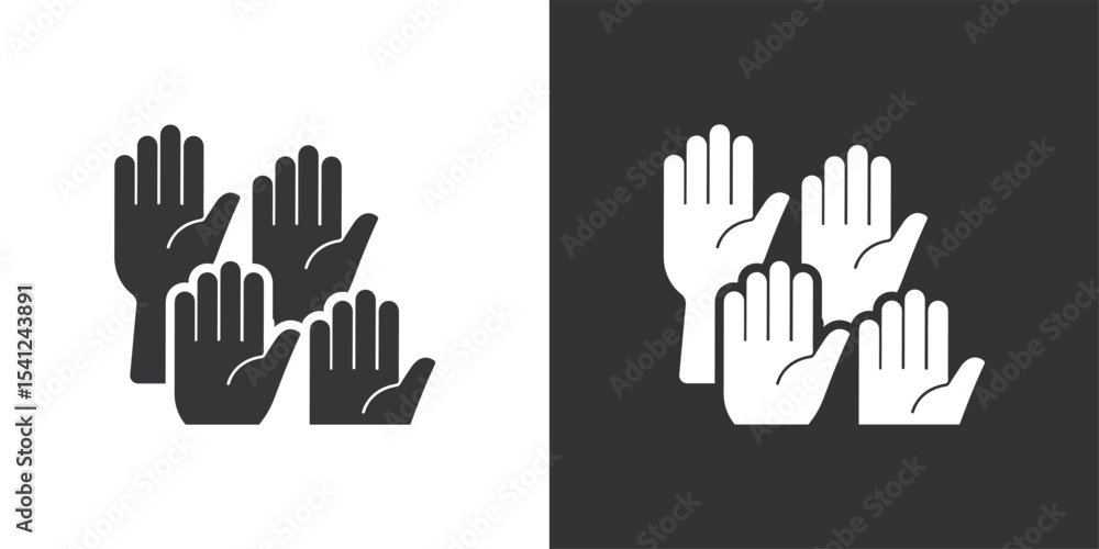 Fototapeta premium Participant icon. Solid glyph series icon