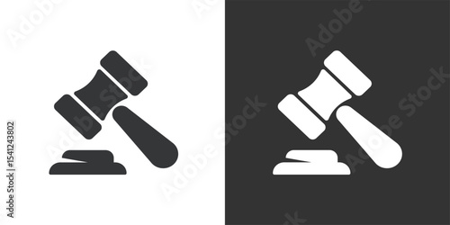 Gavel icon. Solid glyph series icon