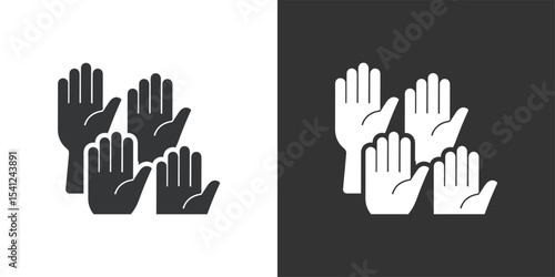 Participant icon. Solid glyph series icon