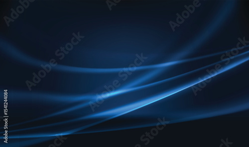 Abstract curve and wave on navy blue background