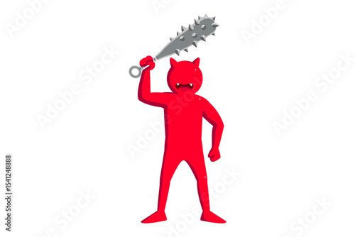 赤鬼　棒人間　口あり