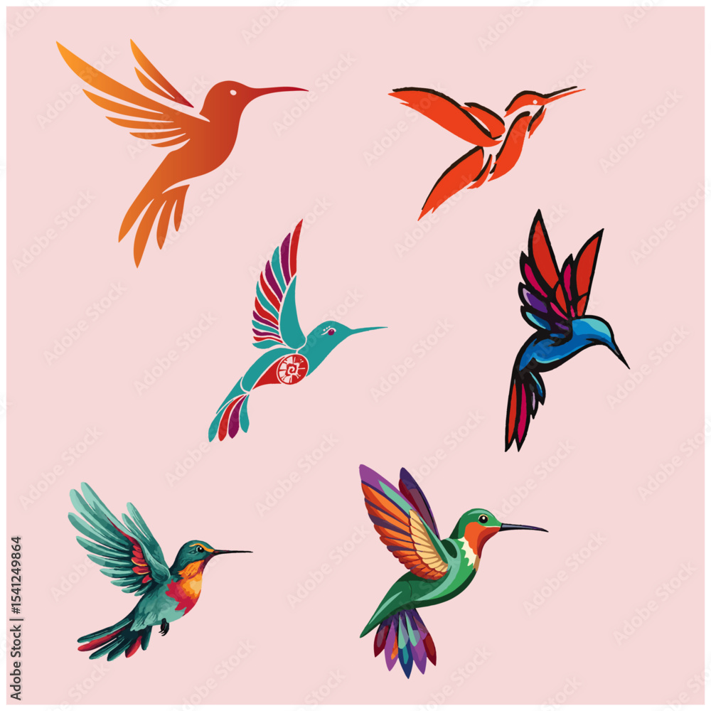 Obraz premium bird colour vector picture 2