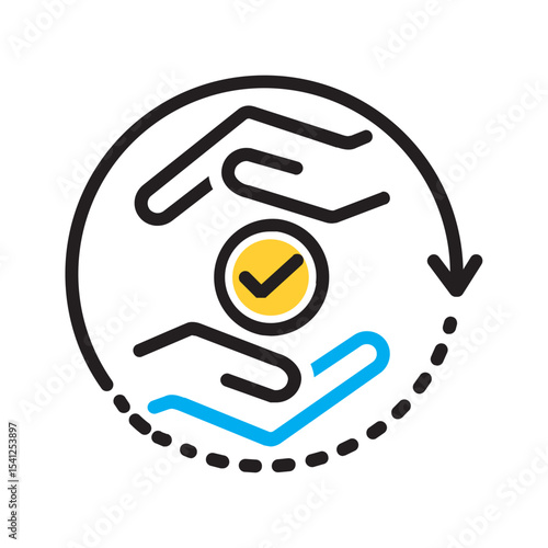 Vector multi color icon for Ensure