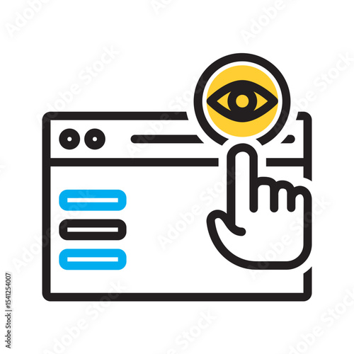 Vector multi color icon for Pageviews