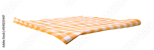 Foto Yellow color placemat or tablecloth diecut