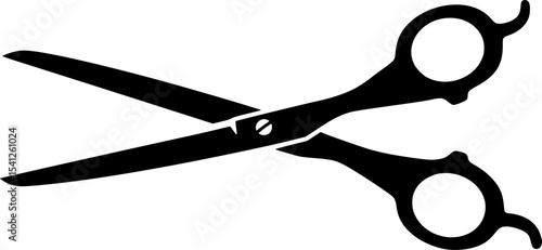 scissors cut stencil icon silhouette vector illustration
