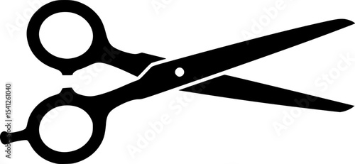 scissors cut stencil icon silhouette vector illustration
