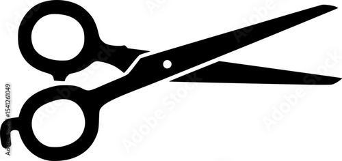 scissors cut stencil icon silhouette vector illustration
