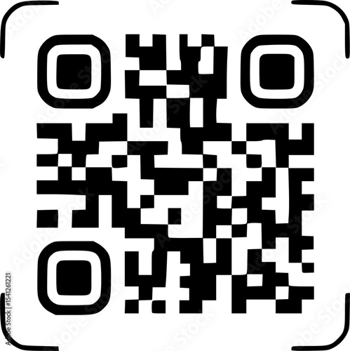 qr code square icon vector illustration
