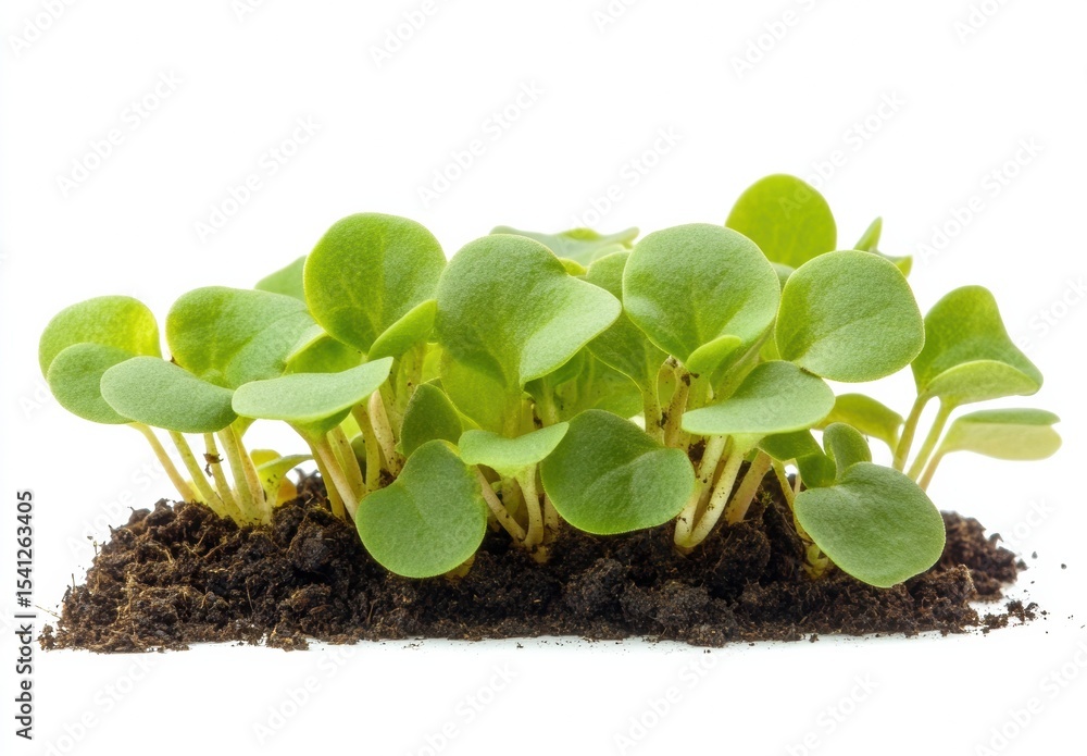 Naklejka premium young plant in soil