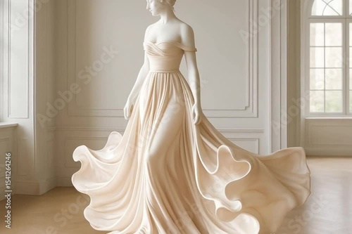 wedding dress on mannequin