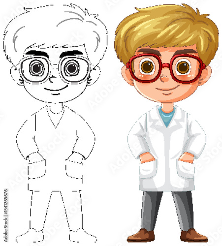 Young Scientist in Lab Coat