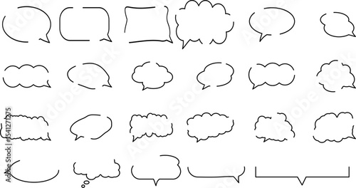 シンプルなフキダシイラストセット